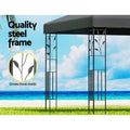 Instahut Gazebo 4x3m Grey Marquee Outdoor Wedding Party Event Tent
