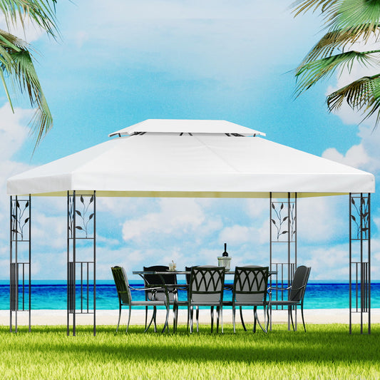 Instahut Gazebo 4x3m Marquee Outdoor Wedding Party Tent White