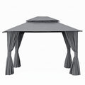 Instahut Gazebo 3x3m Canopy Outdoor Steel Frame Patio Tent Curtains Marquee Grey