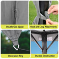 Instahut Gazebo 3x3m Canopy Outdoor Steel Frame Patio Tent Curtains Marquee Grey