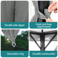 Instahut 3x4m Gazebo Canopy Steel Frame Marquee Grey Curtains