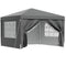 Instahut 3x3m Pop Up Gazebo Tent Folding Marquee Canopy Grey Outdoor