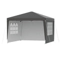Instahut 3x3m Pop Up Gazebo Tent Folding Marquee Canopy Grey Outdoor