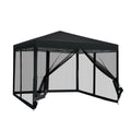 Instahut 3x3m Pop Up Gazebo Marquee Tent Canopy Mesh Wall Black