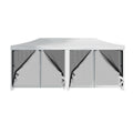 Instahut Gazebo Pop Up 3x6m Wedding Marquee Tent Canopy White