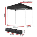 Instahut Gazebo 2x2m Black Outdoor Patio Garden Marquee Shade