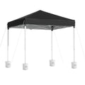 Instahut Gazebo 2x2m Black Outdoor Patio Garden Marquee w/ Base