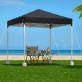 Instahut Gazebo 2x2m Black Outdoor Patio Garden Marquee w/ Base