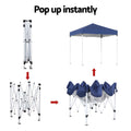 Instahut Gazebo 2x2m Blue Outdoor Patio Garden Marquee Shade
