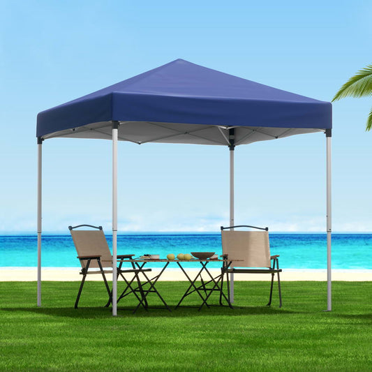 Instahut Gazebo 2x2m Blue Outdoor Patio Garden Marquee Shade Base
