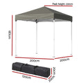 Instahut Gazebo 2x2m Grey Outdoor Patio Garden Shade Marquee