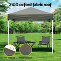 Instahut Gazebo 2x2m Grey Outdoor Patio Garden Shade Marquee