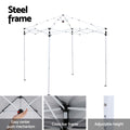 Instahut Gazebo 2x2m Grey Outdoor Patio Garden Shade Marquee