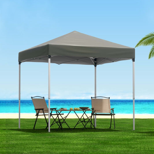 Instahut Gazebo 2x2m Grey Outdoor Patio Garden Shade Marquee