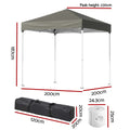 Instahut Gazebo 2x2m Grey Outdoor Patio Garden Shade with Base Pods