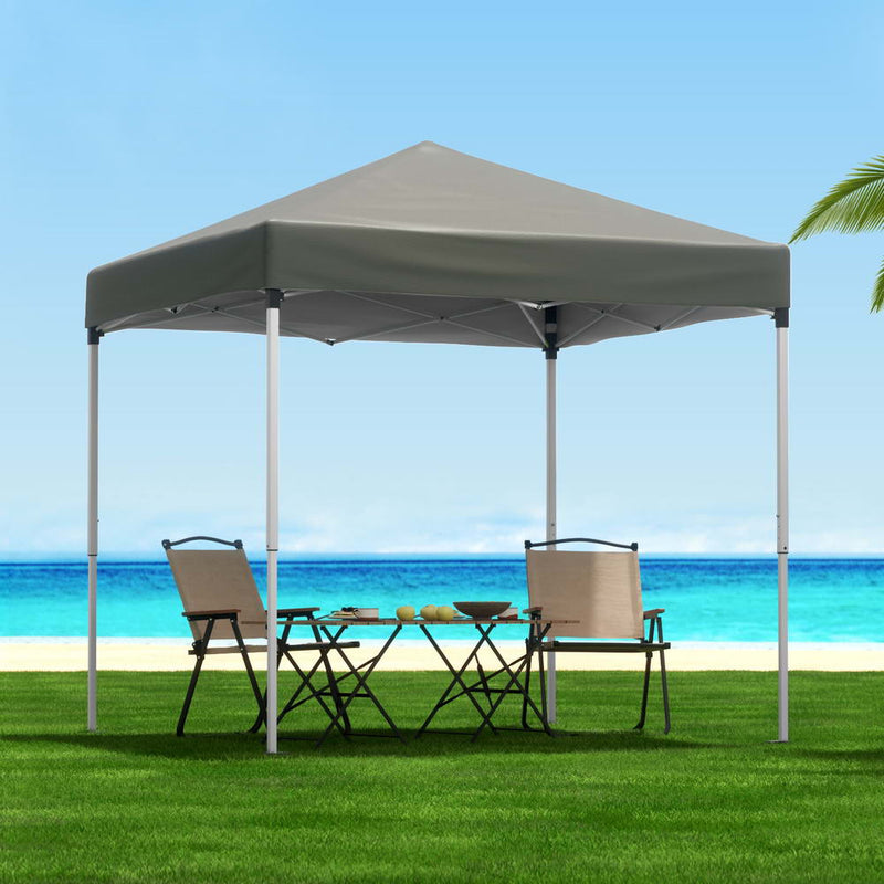 Instahut Gazebo 2x2m Grey Outdoor Patio Garden Shade with Base Pods