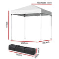 Instahut Gazebo 2x2m White Outdoor Garden Patio Marquee Shade