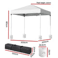 Instahut Gazebo 2x2m White Outdoor Patio Garden Marquee Shade Base
