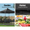 Instahut 3x3m Pop Up Gazebo Tent Folding Marquee Wedding Canopy Black