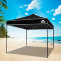 Instahut 3x3m Pop Up Gazebo Tent Folding Marquee Wedding Canopy Black