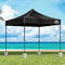 Instahut Gazebo Pop Up Marquee 3x3 Folding 500D Wedding Tent Base Pod Black