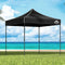 Instahut 3x3m Pop Up Gazebo Marquee 500D Wedding Tent Base Pod Black