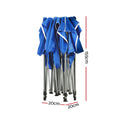 Instahut 3x3m Pop Up Gazebo Tent 500D Oxford Blue Camping Marquee