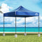 Instahut 3x3m Pop Up Gazebo with Base Blue Outdoor Tent Canopy