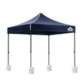 Instahut Gazebo Pop Up 3x3m w/Base Podx4 Marquee Folding Outdoor Wedding Camping Tent Shade Canopy Navy