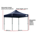 Instahut 3x3m Pop Up Gazebo with Base Navy Outdoor Canopy Tent