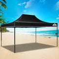 Instahut 3x4.5m Gazebo Pop Up Tent 500D Folding Marquee Wedding Black