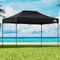 Instahut 3x4.5m Gazebo Pop Up Tent 500D Folding Marquee Wedding Black