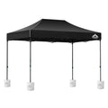 Instahut Gazebo Pop Up Marquee 3x4.5 Folding 500D Wedding Tent Base Pod Black