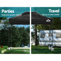 Instahut Gazebo 3x4.5m Pop Up Marquee Tent 500D Black
