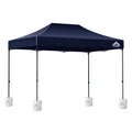 Instahut Gazebo Pop Up 3x4.5m Navy Marquee Tent w/Base Pods