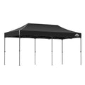 Instahut 3x6m Pop Up Gazebo Tent 500D Waterproof Wedding Camping Black