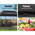 Instahut 3x6m Pop Up Gazebo Tent 500D Waterproof Wedding Camping Black