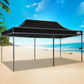 Instahut 3x6m Pop Up Gazebo Tent 500D Waterproof Wedding Camping Black