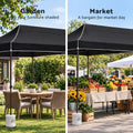 Instahut Gazebo Pop Up 3x6m w/Base Podx4 Marquee Folding Outdoor Wedding Camping Tent Shade Canopy Black