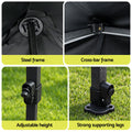 Instahut Gazebo Pop Up 3x6m w/Base Podx4 Marquee Folding Outdoor Wedding Camping Tent Shade Canopy Black