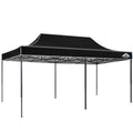 Instahut 3x6m Pop Up Gazebo Marquee 500D Tent Black Folding