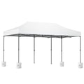 Instahut Gazebo Pop Up Marquee 3x6 Folding 500D Wedding Tent Base Pod White