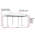 Instahut Gazebo Pop Up Marquee 3x6 Folding 500D Wedding Tent Base Pod White