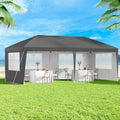 Instahut 3x6m Pop Up Gazebo Grey Marquee Canopy Wedding Party