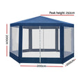 Instahut 2x2m Gazebo Marquee Wedding Party Tent Navy Mesh Canopy