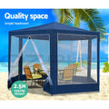 Instahut 2x2m Gazebo Marquee Wedding Party Tent Navy Mesh Canopy