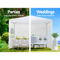 Instahut Gazebo 3x3m Wedding Party Tent Canopy Marquee White