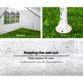 Instahut Gazebo 3x3m Wedding Party Tent Canopy Marquee White