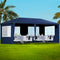 Instahut Gazebo 3x6m Wedding Party Tent Outdoor Canopy 6 Panel Blue