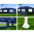 Instahut Gazebo 3x6m Wedding Party Tent Outdoor Canopy 6 Panel Blue